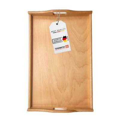 TA999 Tray Beech Large 60x39 cm, Serving Tray with Handles, Made in Germany - Image 1 of 4