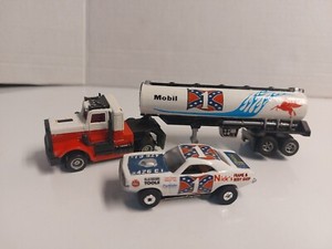 Auto world tjet and tyco us1 truck combo set Mobil rebel slot car custom set