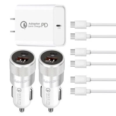 Lote de cables cargadores de pared USB C plegables rápidos USB C para Google Pixel 8A 7A 8 7 6 Pro 5 XL Foto 1 de 4