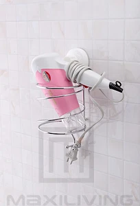 Soporte secador de pelo almacenamiento ventosa estante de pared estante de baño baño sin taladrar 1951 - Imagen 1 de 4