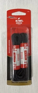 KIWI Dress Braided Brown Shoe Laces 36" 2 Pair Per Pack Brand New #1254 - Picture 1 of 2