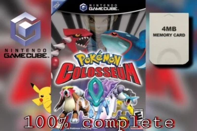 NINTENDO Pokemon Colosseum Save File Memory Card Shiny Max Lv 100 Game Unlocked GameCube
