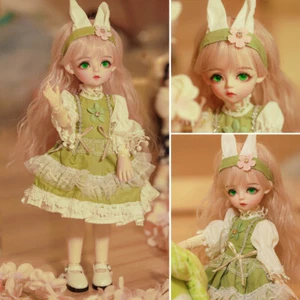 1/6 BJD Doll 30 CM BJD Girl Dolls with Full Set Clothes Suits Green Eyes Makeup - Picture 1 of 12