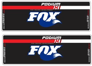 Quantity 2 FOX Shock sticker replacements 6.25"x 2.15" Decal sticker - Foto 1 di 1