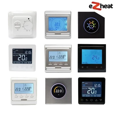 Underfloor Heating Thermostat Temperature Controllers WiFi Programmable Touch - Image 1 of 4