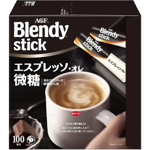 AGF Blendy Stick Espresso Ore Lait 100 Stick Caffè Basso Zucchero Made in JAPAN - Foto 1 di 7