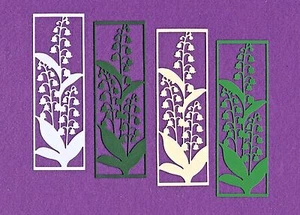 Tarjetas de álbum de recortes de troqueles de LILY OF THE VALLEY PANEL - Imagen 1 de 1