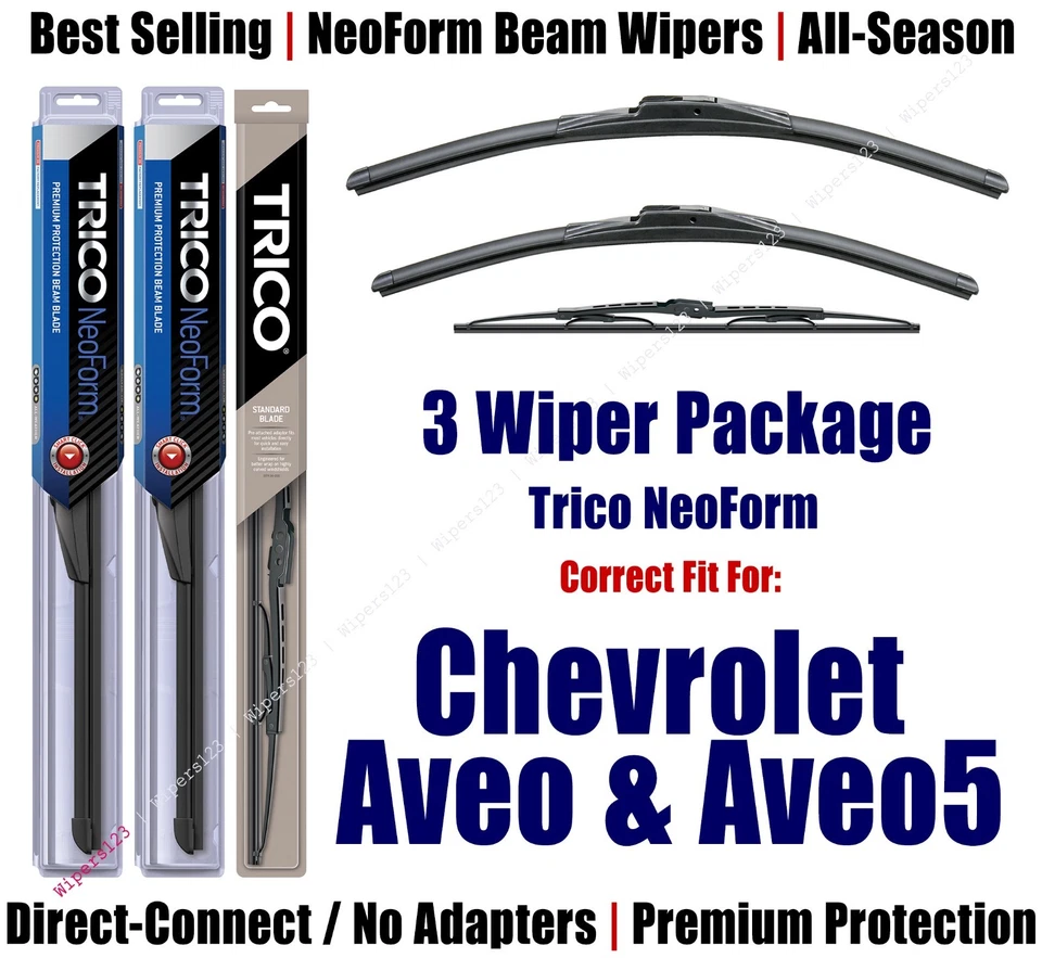 Limpiaparabrisas delantero/trasero 3pk - NeoForm 2009-2011 Chevrolet Aveo y Aveo5 16220/180/30150 Foto 1 de 1
