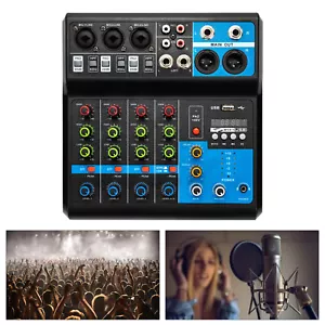 5 Kanal Mini Audio Mixer Bluetooth USB Sound Mischpult Verstärker Studio DJ Live - Bild 1 von 14
