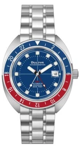 Bulova Men's Oceanographer Automatic Silver Stainless Steel Watch 41 MM 96B405 - Picture 1 of 4