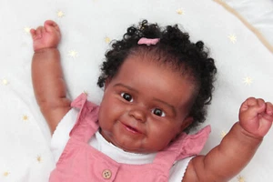 Reborn Puppe ~ AA/Ethno/Biracial Baby Mädchen MADDIE von Bonnie Brown - Bild 1 von 11