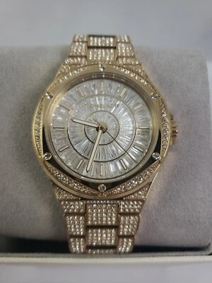 Michael Kors Lennox Pave Glitz Crystal Gold Watch MK6991 NWOT Box - Image 1 of 4