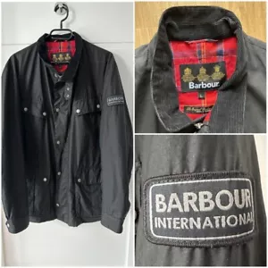 Barbour International Efield Wachsjacke MWX0603BK11 Größe L schwarz - Bild 1 von 16