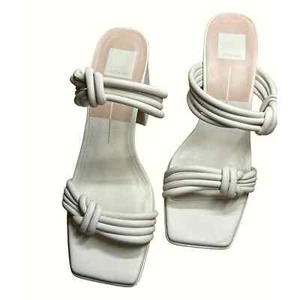 Dolce Vita Abriel Heel Square Toe Platform Sandal in Beige Size 10 NWOT NEW - Picture 1 of 7