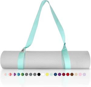 Yoga Mat Holder (Mat Not Incl.), Adjustable Yoga Mat Carrier, Turquoise - Picture 1 of 12