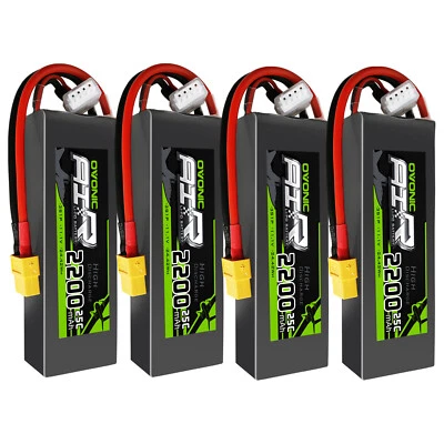 4X Ovonic 3S Lipo Akku 2200mAh 11.1V 25C XT60 für RC heli jet Boot Auto LKW - Bild 1 von 4