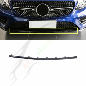 🔥Gloss Black Middle Front Bumper Lip Moulding Trim For Mercedes X253 GLC 16-19 - Picture 1 of 6