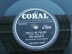 BUDDY HOLLY THE CRICKETS UK 1958 CORAL 78 THAT'LL BE THE DAY - Bild 1 von 4