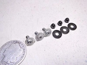 86 HONDA GL1200A LH/RH REAR PASSENGER STORAGE POCKET BRACKET MOUNT SCREWS/NUTS - Imagen 1 de 1