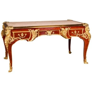 Q'. Majestätischer französischer Bureau Plat Schreibtisch nach Andre C. Boulle - Bild 1 von 10