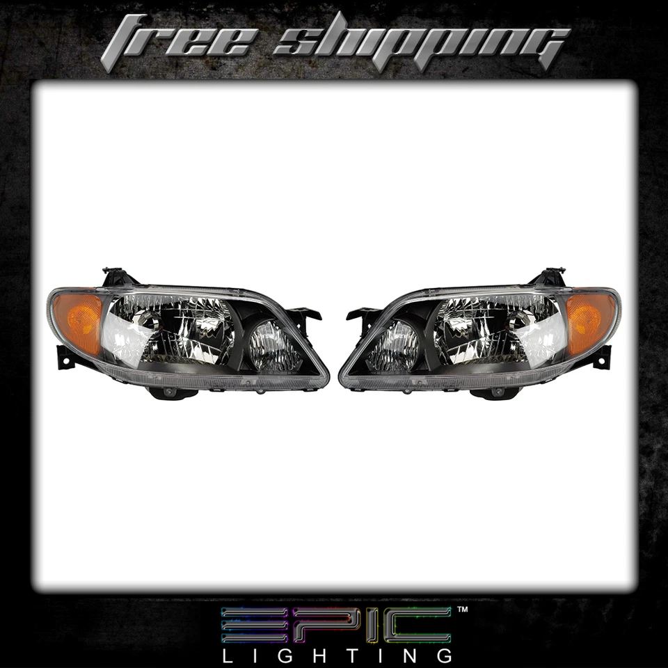 Fits 2001-03 Mazda Protege Headlight Headlamp Pair Left right set - Image 1 of 1
