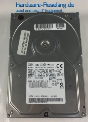 Disco Rigido IBM DCAS-32160 SCSI 2.1GB 09J1038 68-pin - Immagine 1 di 2