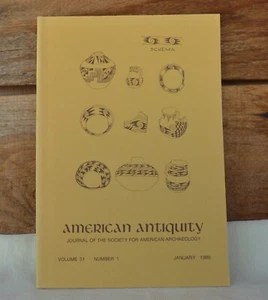 American Antiquity Journal Society for American Archaeology Vol 51 #1 Jan 1986 - Bild 1 von 12
