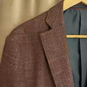 Mens Burgundy Wine Sportscoat Blazer Suit Jacket Size 42, Size L New Condition - Picture 1 of 8