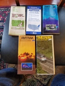 4 horarios de trenes nacionales AMTRAK 1978 1980 2 diferentes 1982 y 1990 Filadelfia - Imagen 1 de 2