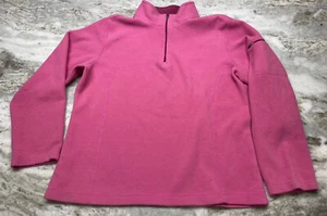 LL BEAN Girls L 14-16 Light fleece zip neck sweater Pullover Light Ski Mid Layer - Picture 1 of 9