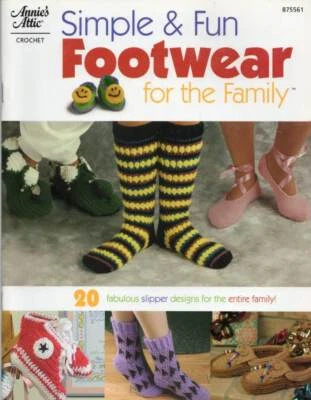 CROCHET SIMPLE & FUN FOOTWEAR FOR THE FAMILY 20 DESIGNS - Image 1 of 2