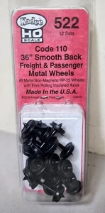 Kadee 522 Code 110 (.110") 36" Smooth-Back RP-25 Wheel Sets pack of 12 Model RR - Picture 1 of 1