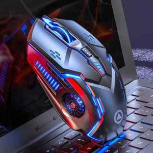 Wired Gaming Mouse LED Backlit 3200dpi 6Button USB Mechanical Mause For Laptop - Picture 1 of 18