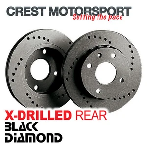WESTFIELD BLACK DIAMOND X-Drilled Rear Brake Discs - Picture 1 of 1