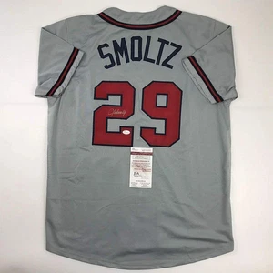 Signiertes/signiertes JOHN SMOLTZ Atlanta Grey Baseball Trikot JSA COA Auto - Bild 1 von 3