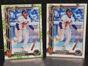 2025 Topps Holiday Francisco Lindor Plaid SP #H171 Mets - Bild 1 von 3