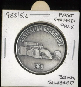 1988 Australian Grand Prix Last Formula One Adelaide Alive 32mm Nickel Medallion - Picture 1 of 2