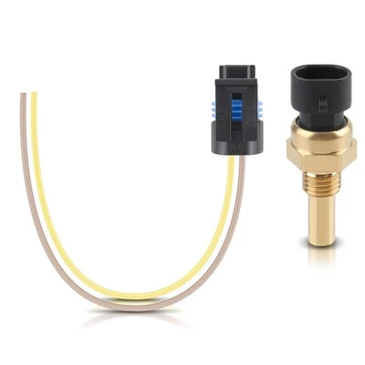 Engine Coolant Temperature Sensor Fit Chevrolet Malibu 2.2L 2.4L 3.5L W/ Plug - Image 1 of 4