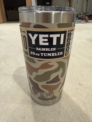 Yeti 20 Oz. Copo Rambler com tampa Magslider camuflado TAN - Novo com etiquetas - Imagem 1 de 4