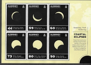 Alderney Space Science Coastal Eclipse min sheet mnh - Picture 1 of 1
