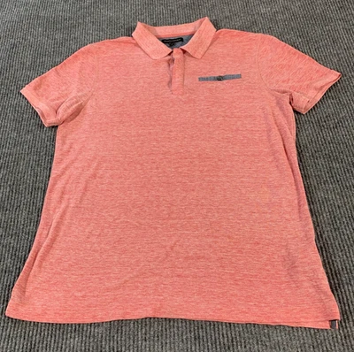 Banana Republic 衬衫男式大号粉色高尔夫 Polo 短袖学院风休闲工作 — 第 1/4 张图片