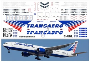 PAS-Decals 1/144 Boeing 777-300ER - Transaero - Laser Decal - Bild 1 von 1