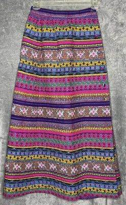 Maxi Falda Acolchada Psicodélica Vintage Alex Colman California Pequeña 27 W Años 70’s Foto 1 de 4