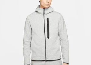 NEU MIT ETIKETT NIKE TECH FLEECE GRAU KAPUZENPULLOVER JACKE MIT DURCHGEHENDEM REISSVERSCHLUSS - LARGE EXTRA LARGE - Bild 1 von 7
