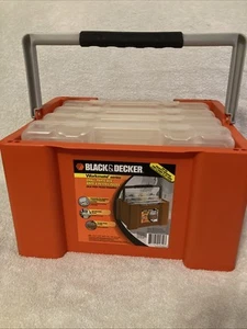 Black Decker Workmate Series Small Parts Box 4 Removable Tray Jewelry Organizer - Picture 1 of 4