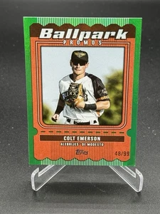 2025 Topps Pro Debut Colt Emerson Ballpark Promos /99 green foil insert - Picture 1 of 2