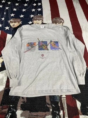 De colección 2002 Juegos Olímpicos de Invierno Salt Lake City Logo Gris Snowboard Slalom Manga Larga L Foto 1 de 4