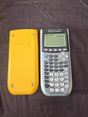 Texas Instruments TI-84 Plus Silver Edition Yellow School Calculator  - TESTED - Image 1 of 4