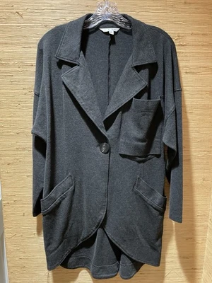 Womens Gray Knit Jacket Coat Sz S CAbi Casual Topper Swiftie Steampunk Festival - Image 1 of 4