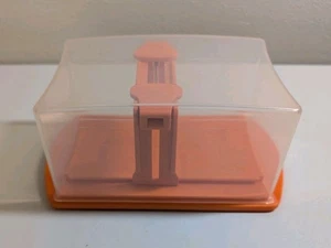 Affettatrice formaggio blocco plastica dura vintage con coperchio utensile da taglio mobile - Foto 1 di 10